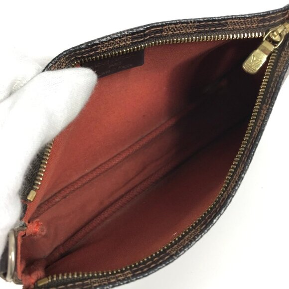 LOUIS VUITTON Authentic Brown Damier Canvas Pochette Shoulder Bag - Picture 12 of 16